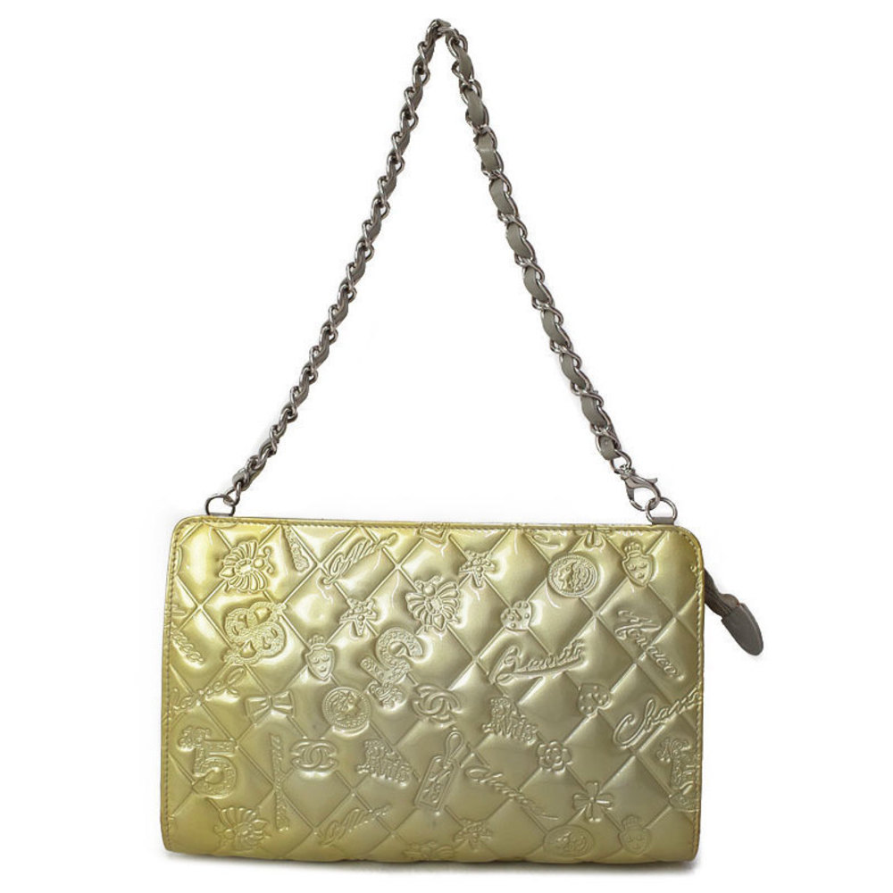 Chanel Icon Symbol Charm Chain Shoulder Bag Black